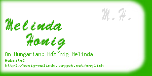 melinda honig business card
